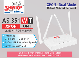 Sharp Vision AS 351 DX XPON 2GE +1POT+2WIFI DUAL BAND ONT
