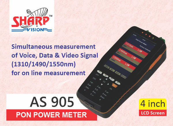 Sharp Vision AS 905 PON Power Meter Simultaneous measurement