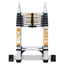 16.5 FT 2-IN-1 Aluminum Telescopic Ladder with 2 Triangle Support & Stabilizers (5m/8+8 Step)