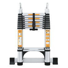 19 FT 2-IN-1 Aluminum Telescopic Ladder with 2 Triangle Support & Stabilizers (5.6m/9+9 Step)