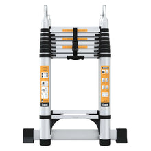 22 FT 2-IN-1 Aluminum Telescopic Ladder with 2 Triangle Support & Stabilizers (6.6m/8+8 Step)