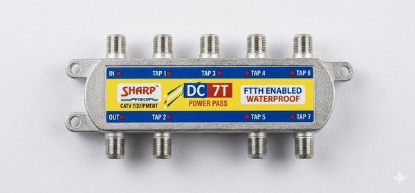 Sharp Vision DC TAP 7T Waterproof CATV Equipment.