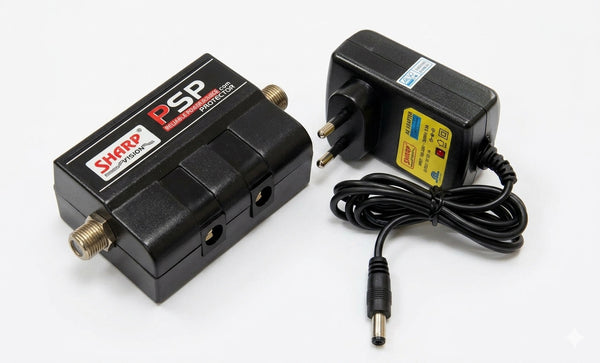 Sharp Vision PSP and its accompanying DC Power Adapter Combo PSP 5/24 : 5V to STB + 24V to Battry Node / Amplifier