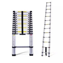 12.8 ft 13 Steps Finger Protect Telescopic Ladder