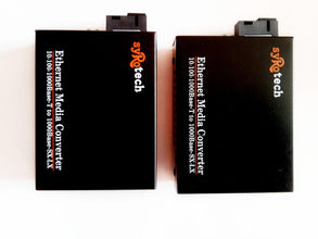 Syrotech GOMC-BI3512-20/GOMC-BI5312-20 10/100/1000Base-TX to 1000Base-FX Fiber Media Converter-(1 Pair)