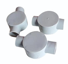 Round 20 mm 2 Way PVC Junction Box