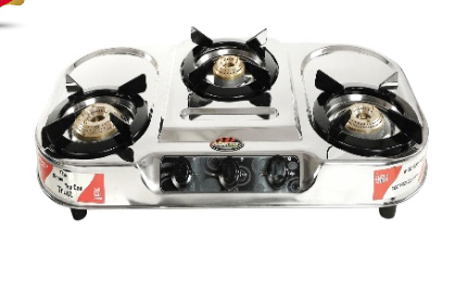 SAFELINE CLUB-3 PLUS CP 3 - 3 Burner Gas Stove