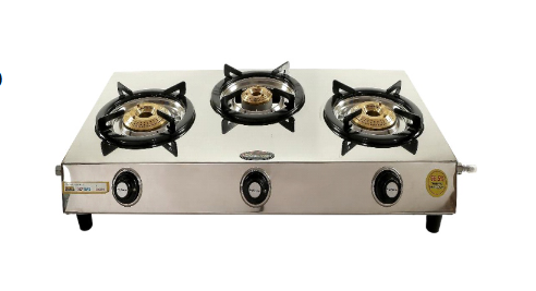SAFELINE TRIPPLE COOK GOLD - 3 Burner Gas Stove