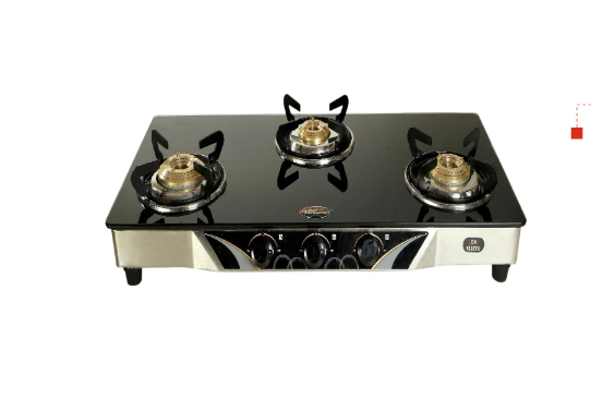SAFELINE BLACK 3B JUMBO - 3 BURNER Auto-ignition gas stoves