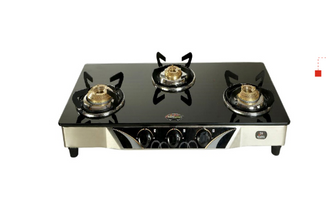 SAFELINE BLACK 3B JUMBO - 3 BURNER Auto-ignition gas stoves