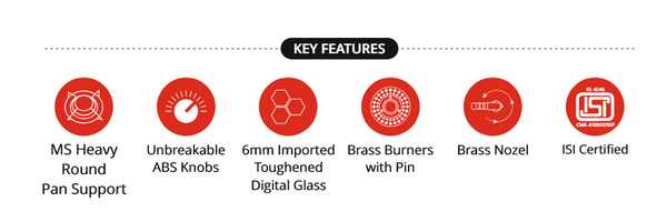 SAFELINE DIAMOND 2 BURNER Auto-ignition gas stoves