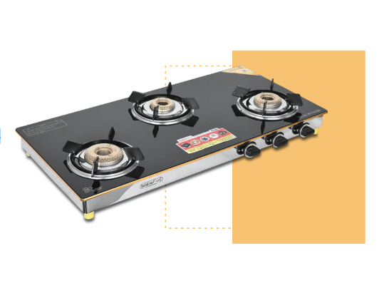 SAFELINE OLV- 4   3 BURNER Auto-ignition gas stoves