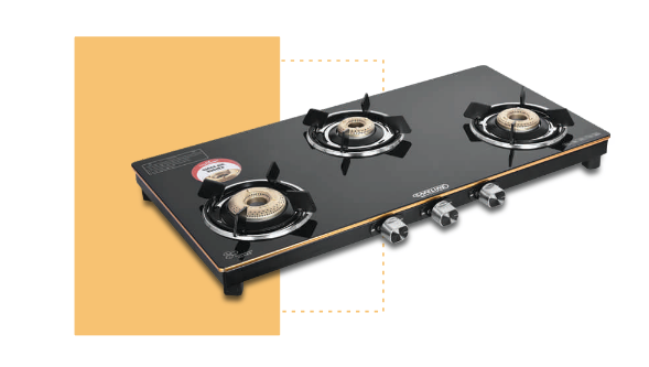 SAFELINE OLV- 5   3 BURNER Auto-ignition gas stoves