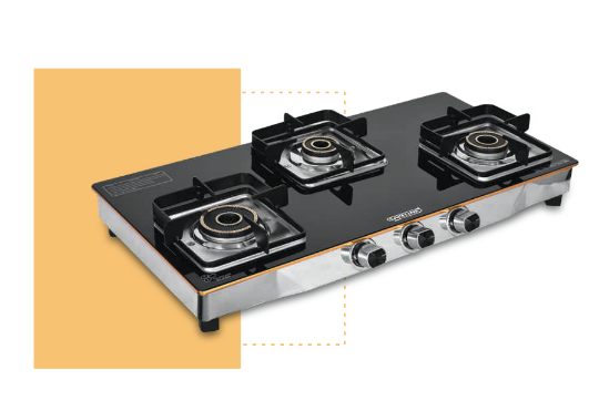 SAFELINE OLV- 9   3 BURNER Auto-ignition gas stoves