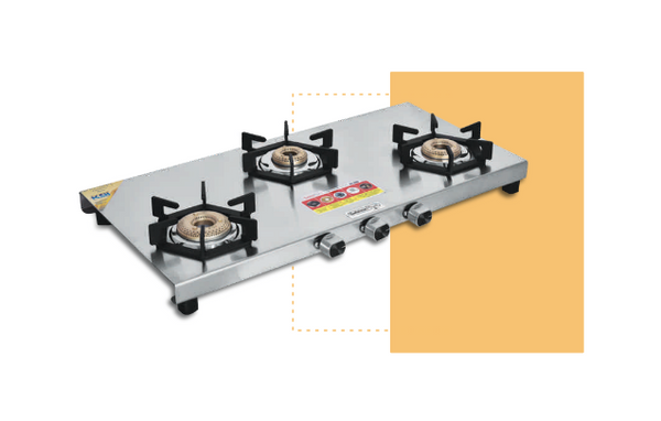 SAFELINE TDT - 5   3 BURNER Auto-ignition gas stoves