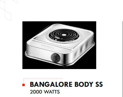 SAFELINE G - COIL Hot Plate BANGALORE  BODY SS 2000 WATTS