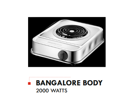 SAFELINE G - COIL Hot Plate BANGALORE  BODY  2000 WATTS