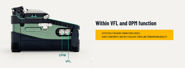 Signal fire AI-6A+ Fusion Splicing Six Motor Core Alignment Fiber Fusion Splicer with OPM and VFL, Automatic FTTH Fiber Optical Welding Splicing Machine Splicing 8S Heating 18S