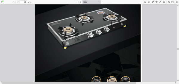 SAFELINE CSTL-2 3BURNER GAS STOVE