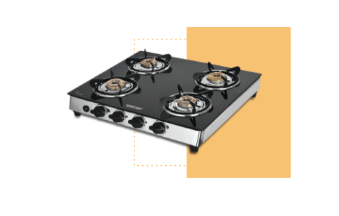 SAFELINE CNTR-3 4 BURNER GAS STOVE