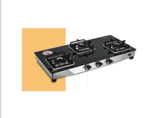 SAFELINE CNTR -4 3BURNER Auto-ignition gas stoves