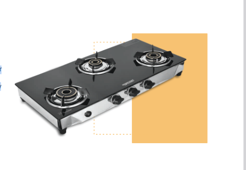 SAFELINE CNTR-9 3BURNER Auto-ignition gas stoves