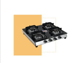 SAFELINE CNTR 10 - 4 BURNER Auto-ignition gas stoves