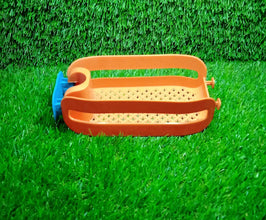 Plastic Faucet Drain Basket Shelf - Drain Basket for Sink, Multipurpose Drain Basket Sink-Strainer Hangs on Faucet for All Sinks.