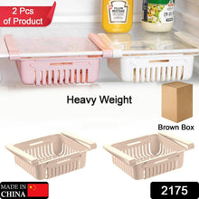 EXPANDABLE ADJUSTABLE MULTIPURPOSE FRIDGE STORAGE BASKET ( 2 pc )