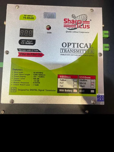 SharpPlus 50W 12V Dc Optical Transmitter, For Telecom Industry, SC