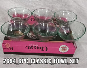 2694 6 Pc Classic Bowl Set used in all kinds of household and kitchen purposes for serving food stuffs and items etc. in it. 