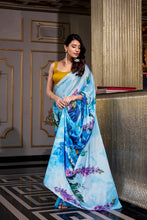 Satin Silk Printed Saree For Women SBL