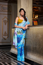 Satin Silk Printed Saree For Women SBL