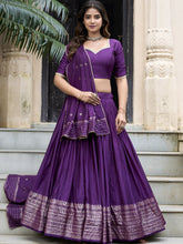 Pure Chanderi Plain Zari Weaving Lehenga With Dupatta DPL