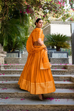 Pure Chanderi Plain Zari Weaving Lehenga With Dupatta ONG