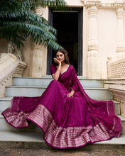 Pure Chanderi Plain Zari Weaving Lehenga With Dupatta WIN