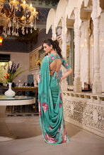Georgette Printed Saree For Women GRN