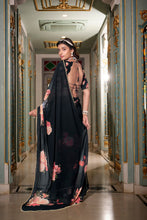 Georgette Printed Saree For Women BLK