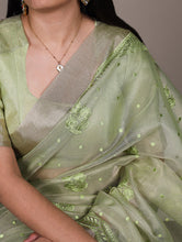 Poly Shimmer Embroidery Saree For Women PST