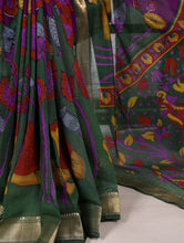 PV Chanderi Floral Printed saree For Women PRL