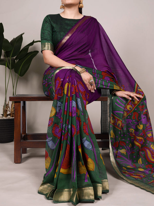 PV Chanderi Floral Printed saree For Women PRL