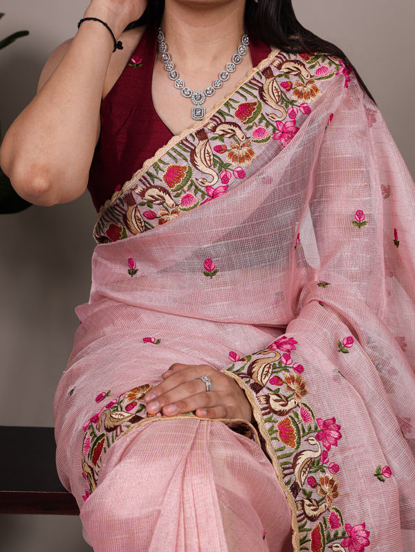 Zari Kota Tissue Saree For Women LPI