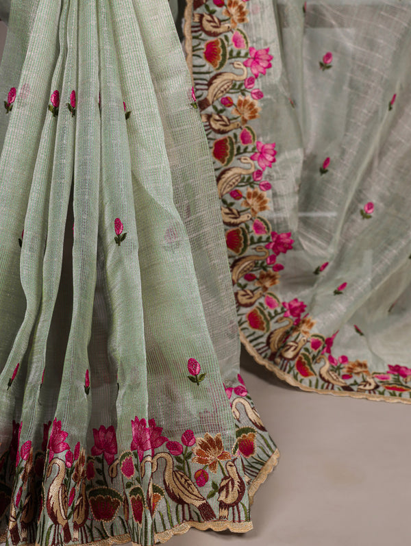 Zari Kota Tissue Saree For Women SGN