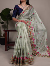 Zari Kota Tissue Saree For Women SGN