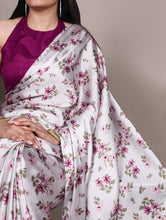 Satin Silk Printed Saree For Women SLR