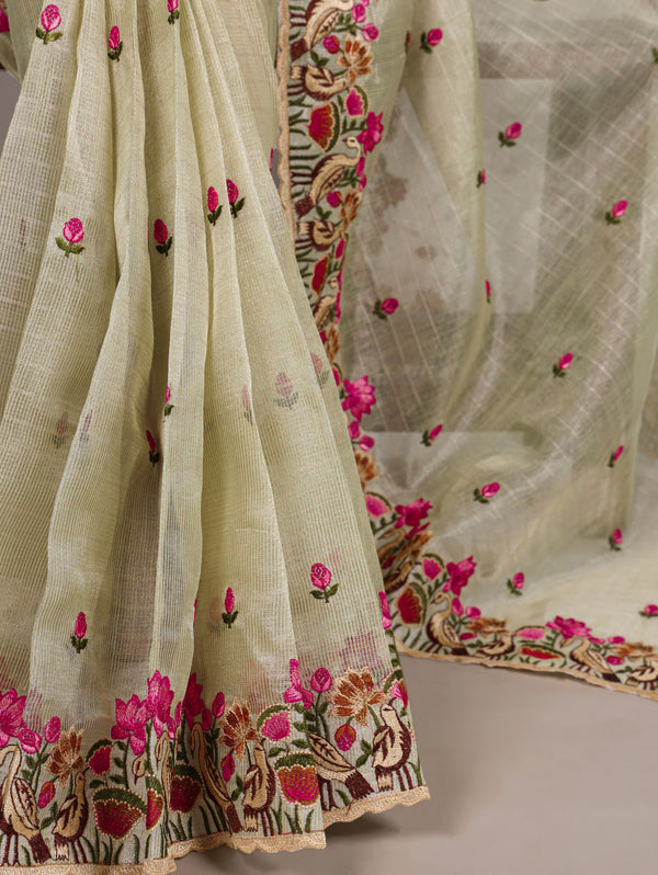 Zari Kota Tissue Saree For Women PST