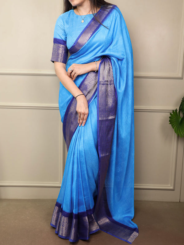 Marsh Mallow Saree For Women BLU