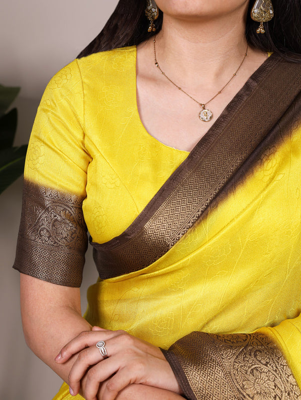 Marsh Mallow Saree For Women YLW
