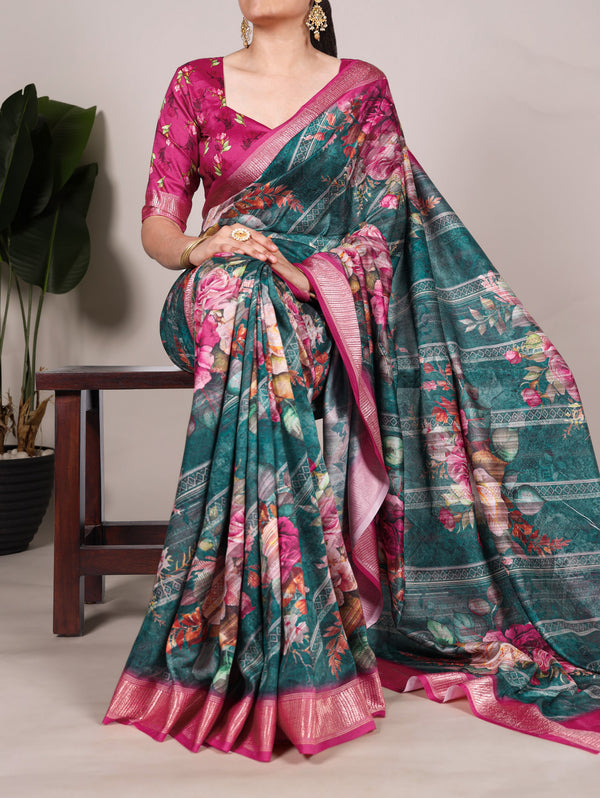 Tussar Silk Saree For Women FRZ