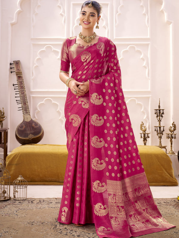 Roop Silk Saree For Women PNK